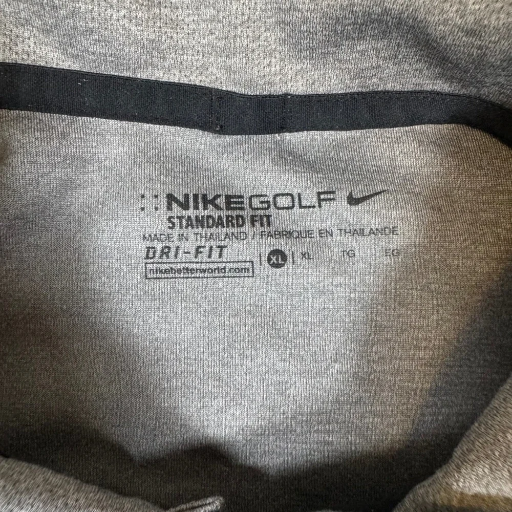 Nike Golf Dri-FIT Polo Shirt Mens Extra Large XL‎ Gray Maroon